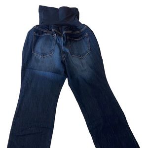 Indigo blue maternity denim blue jeans (Item #A64)